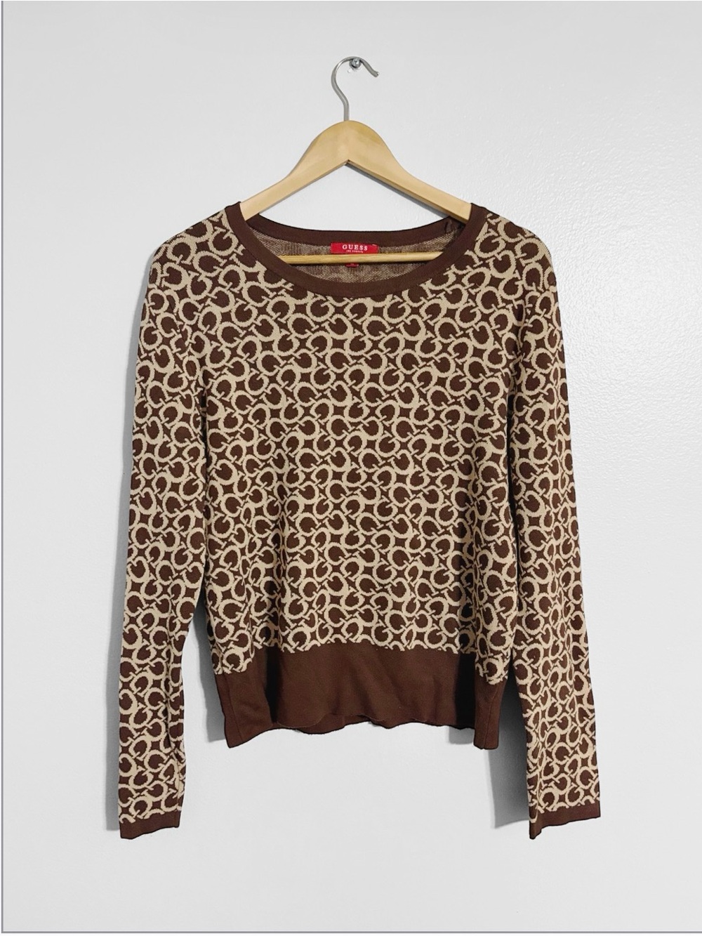 Guess Vintage Logo-Print Crewneck Sweater
